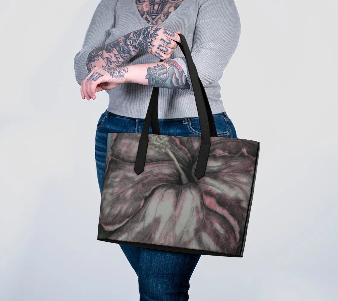 Five-star Leather Grisaille Pink Hibiscus Bag Live chat support Tote Vegan