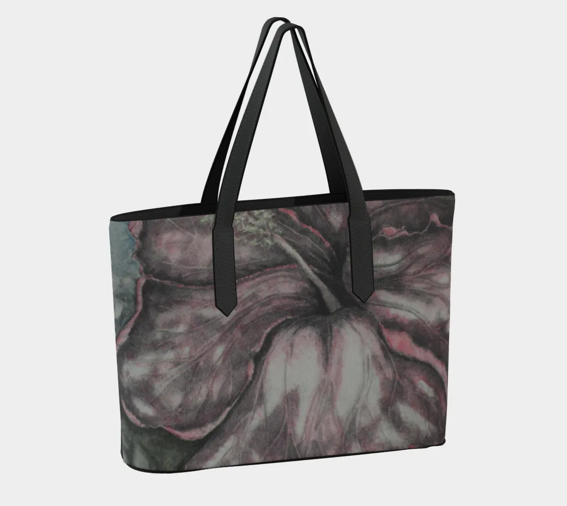 Five-star Leather Grisaille Pink Hibiscus Bag Live chat support Tote Vegan