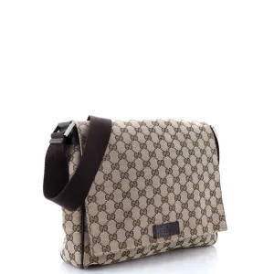 Flap Messenger Bag GG Canvas Medium