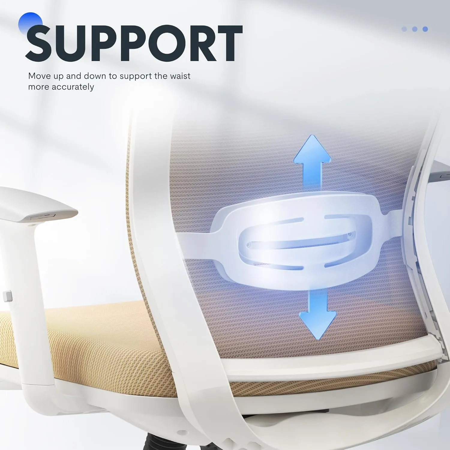 FLEXISPOT Ergonomic Office Chair, High Back Mesh Swivel Computer Chair, Executive Office Desk Chair, with Lumbar Support/2D Headrest/Lockable Tilt Function, Comfy Foam Seat, White Brown