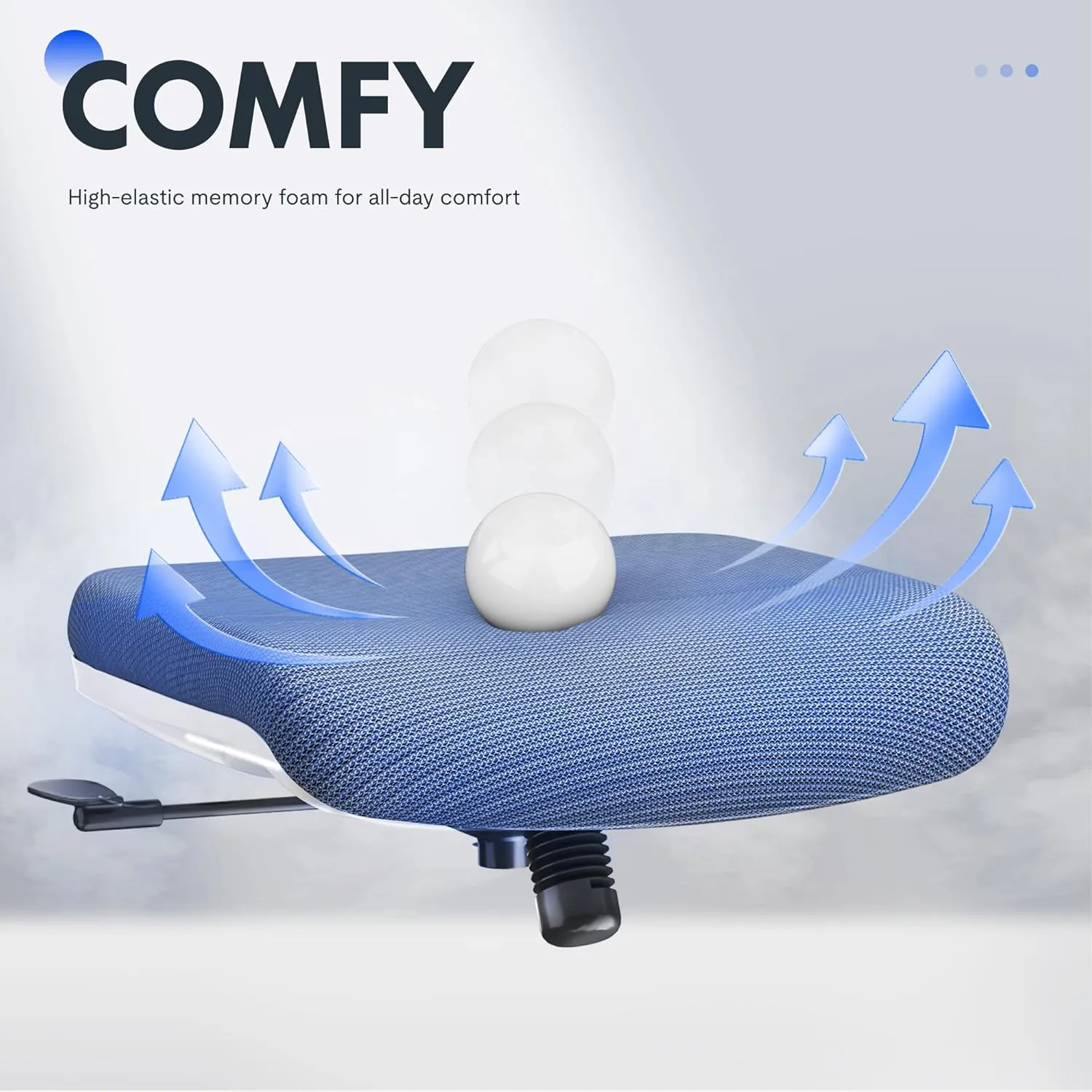 FLEXISPOT Ergonomic Office Chair, High Back Mesh Swivel Computer Chair, Executive Office Desk Chair, with Lumbar Support/2D Headrest/Lockable Tilt Function, Comfy Foam Seat, White Gray