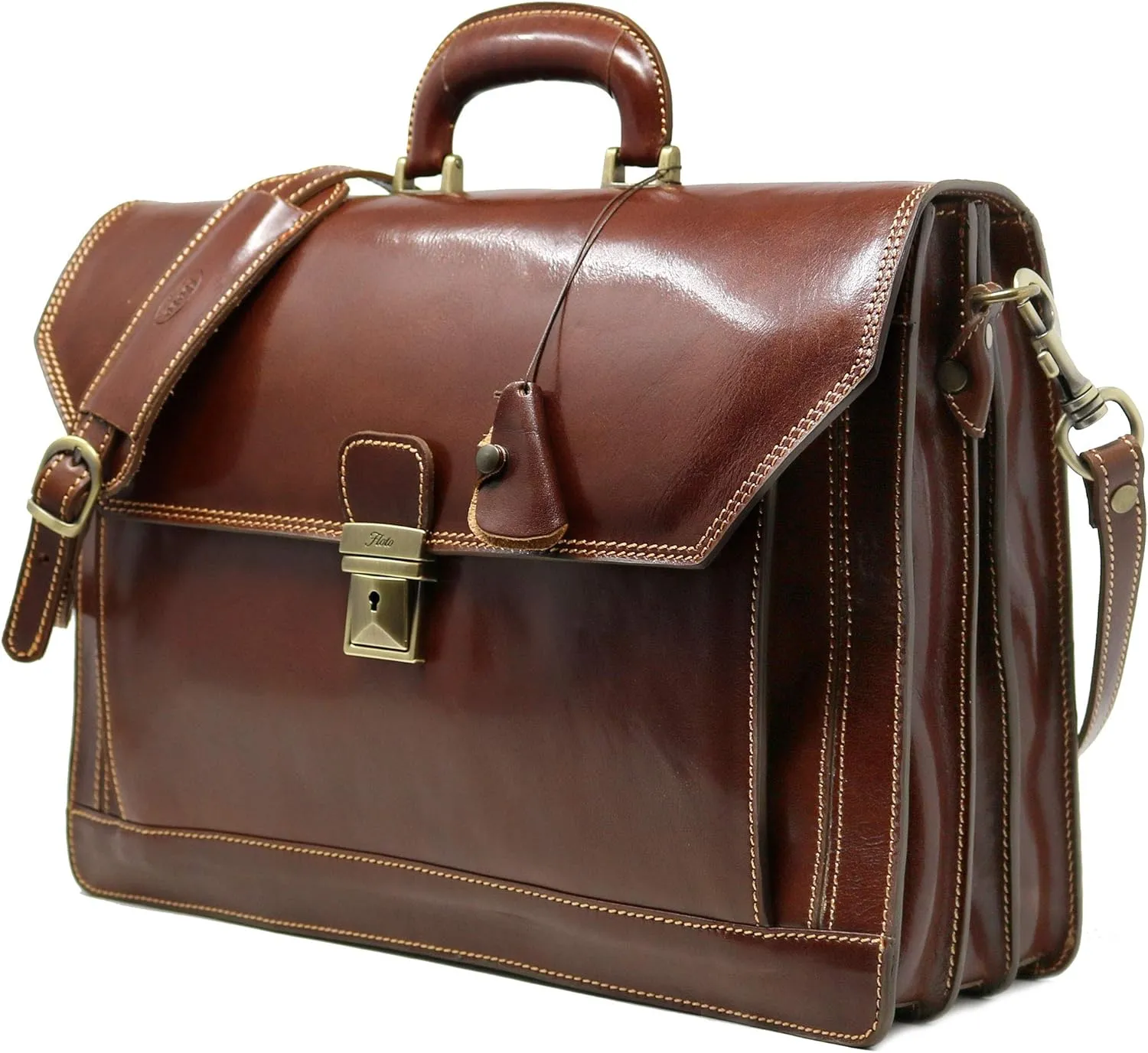 Floto Luggage Venezia Briefcase, Brown, One Size