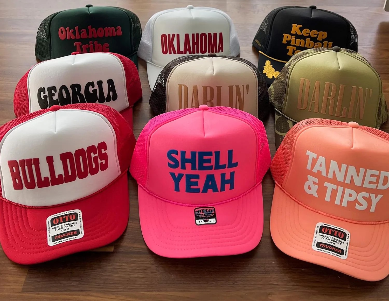 Foam Trucker Hat Puff Print Trucker Caps Graphic Puff Trucker Hat