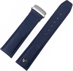 for Maurice Lacroix Watchbands Genuine Leather Watch Strap 20mm 22mm Folding Buckle Leisure Business Cow Leather Bracelet (Color : 26mm, Size : 20mm)