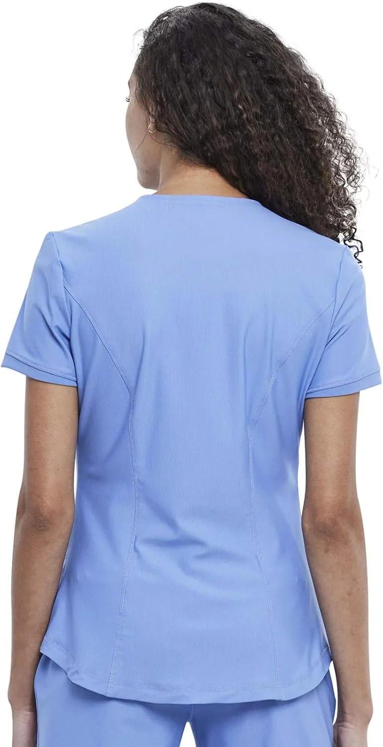 Form Scrubs for Women, Stretchy V-Neck Knit Scrub Top CK840