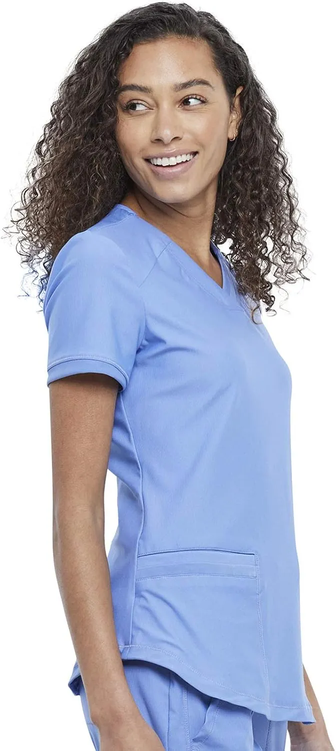 Form Scrubs for Women, Stretchy V-Neck Knit Scrub Top CK840