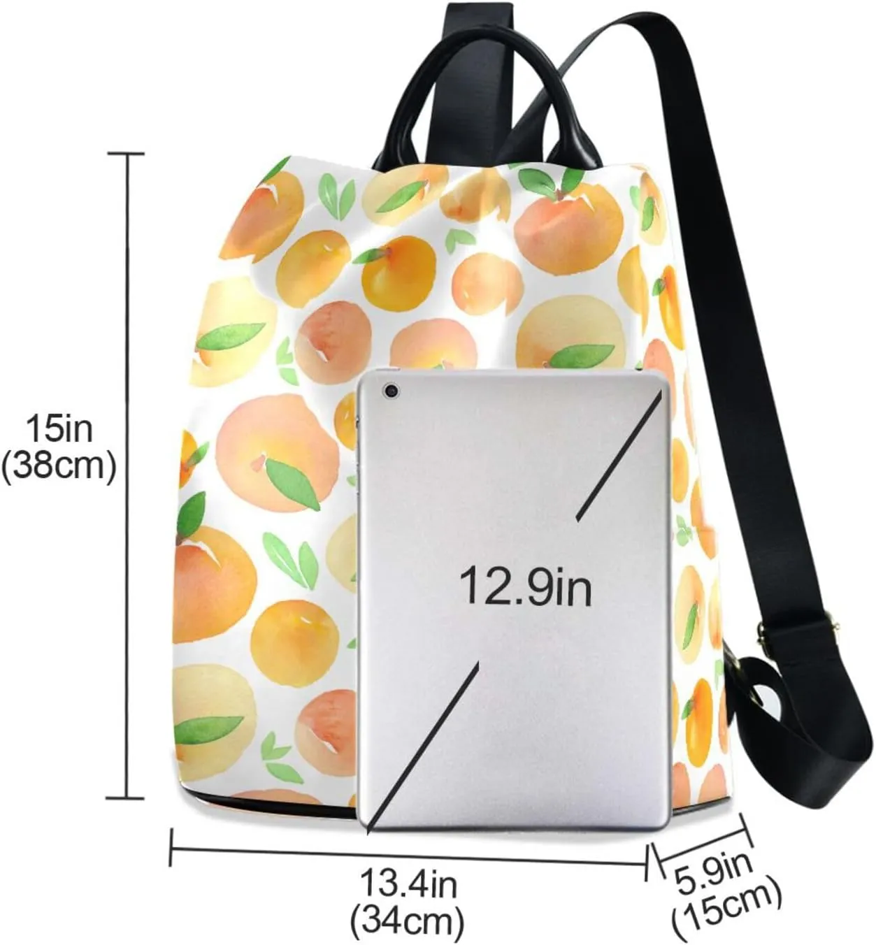 Fruit Print Anti-theft Backpack Handbags for Women Travel Rucksack Lightweight Shoulder Bags for Outing Shopping Going Out Backpack Pattern 3