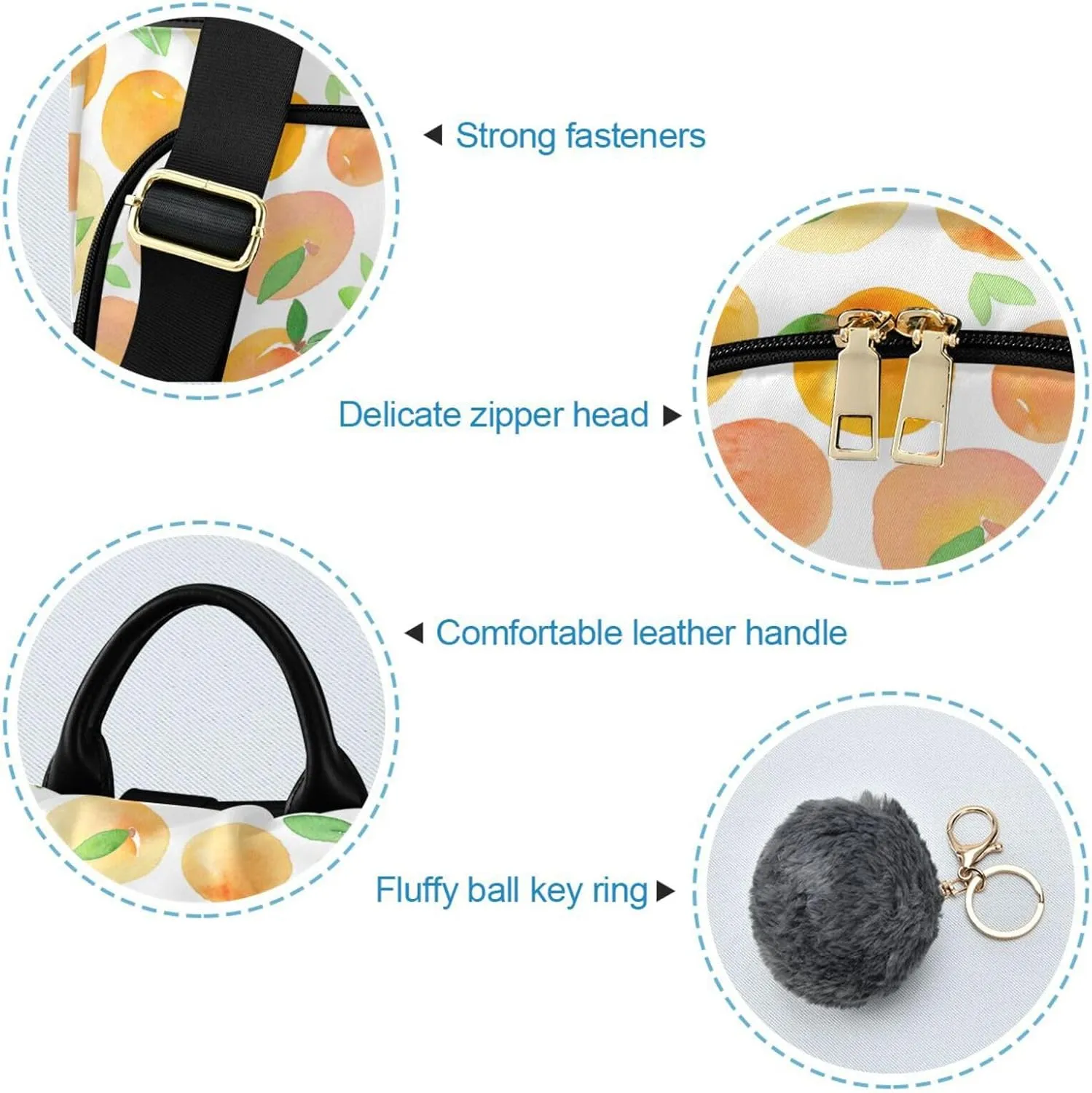 Fruit Print Anti-theft Backpack Handbags for Women Travel Rucksack Lightweight Shoulder Bags for Outing Shopping Going Out Backpack Pattern 3