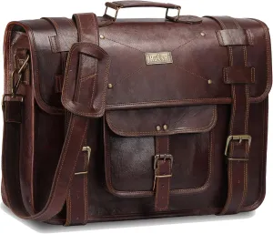 Full Grain Leather messenger bag for men Leather laptop bag for men, Genuine Leather satchel briefcase computer bag