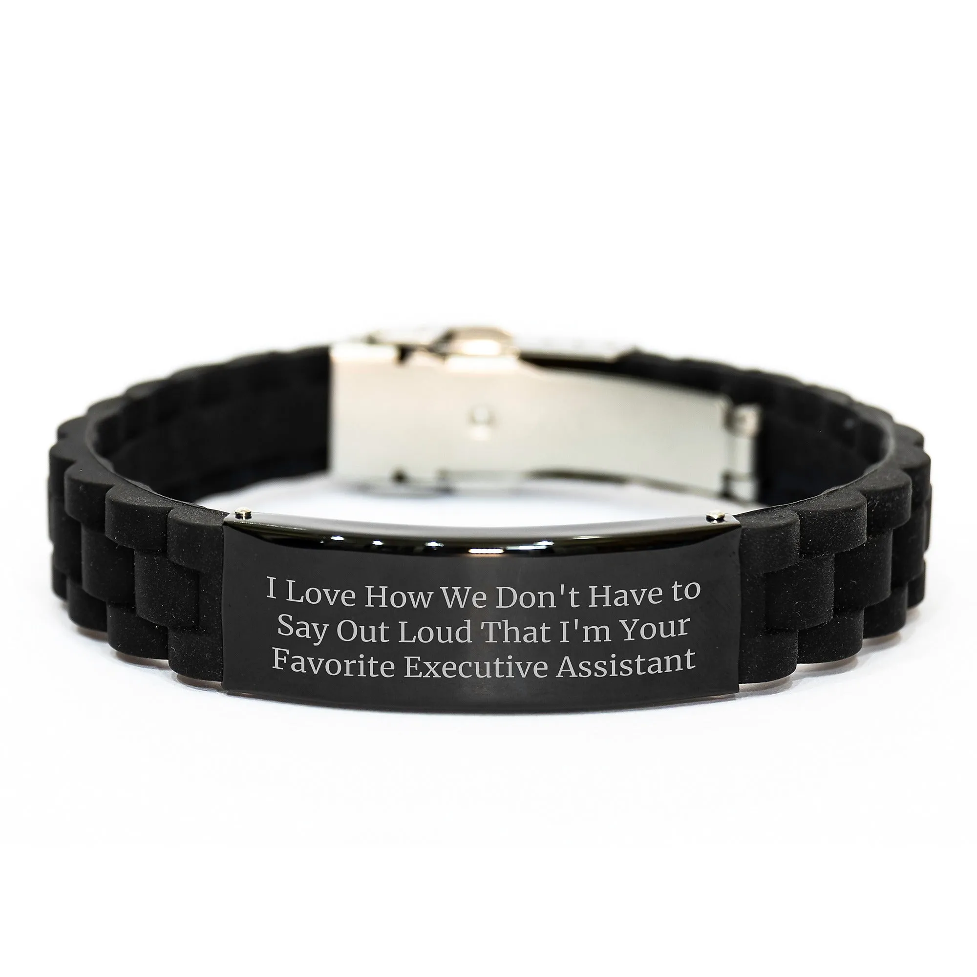 Funny Multi-buy offer Clasp Quote Friends, for Black Stainless Humor Assistant from Adjustable Affordable Steel Glide Gifts Executive Graduation Executive lock Assistant Bracelet, Gifts