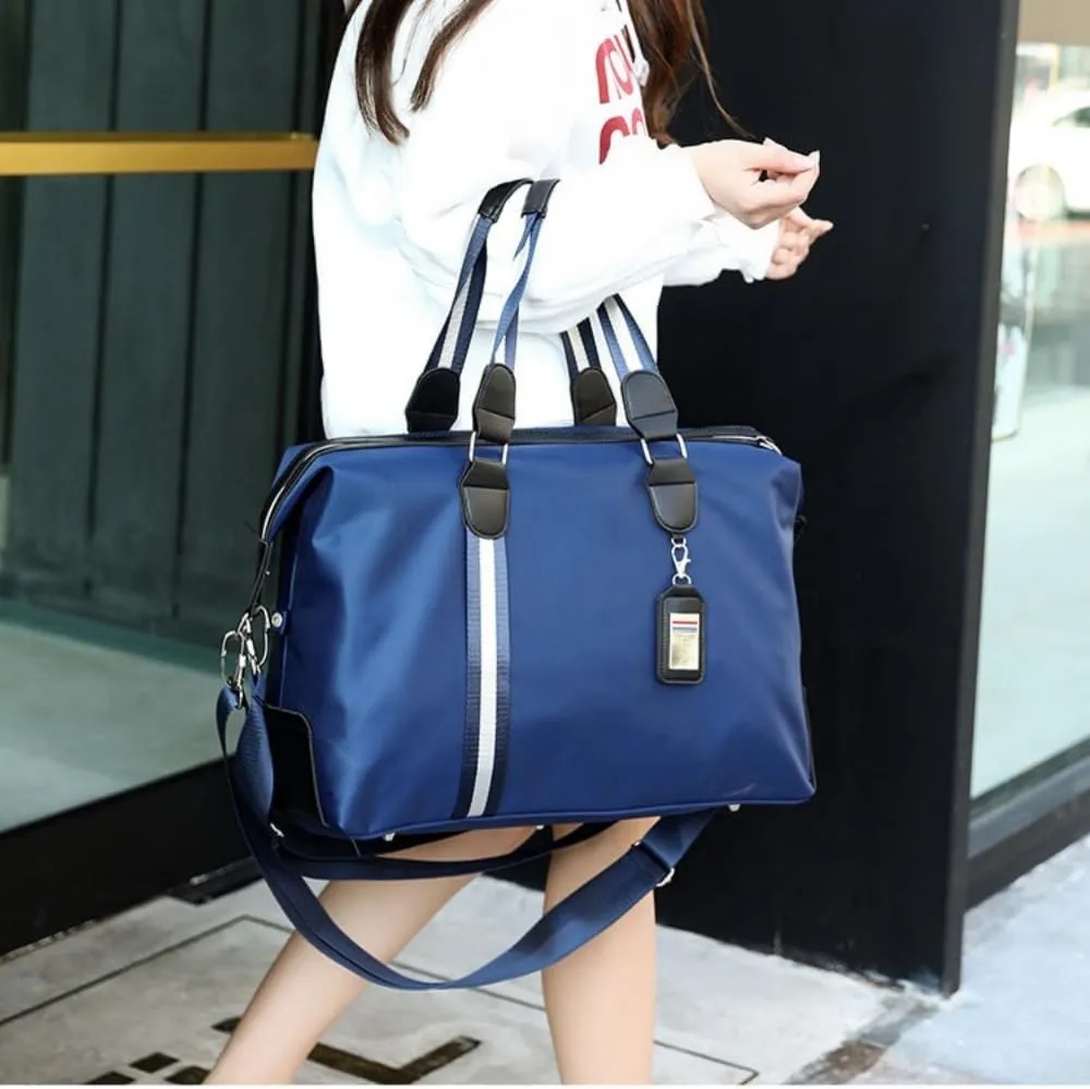 FUNSEED Travel Bag for Women Men, Large Capacity Waterproof Foldable Nylon Business Tote Travel Bag