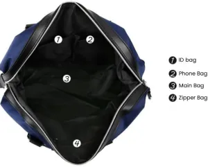 FUNSEED Travel Bag for Women Men, Large Capacity Waterproof Foldable Nylon Business Tote Travel Bag