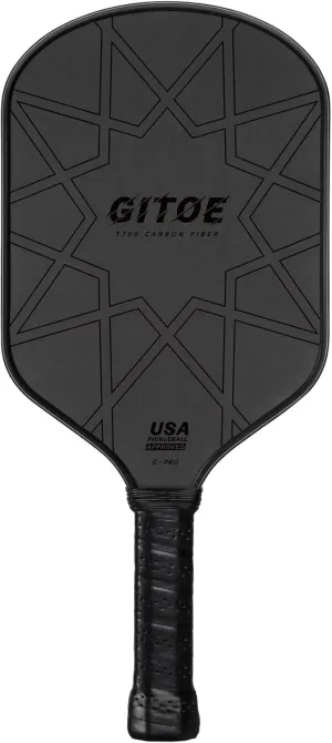 G-Pro Pickleball Paddle – 16MM Raw Carbon Fiber T700 Pickleball Paddle with High Spin, Control & Power – 2025 USAPA Approved for ‎Professional Players