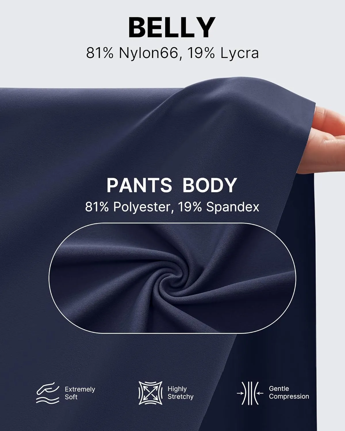 G4Free Maternity Pants Over The Belly Yoga Dress Work Pregnancy Pants Stretchy Lounge Wide Leg Trousers with Pockets