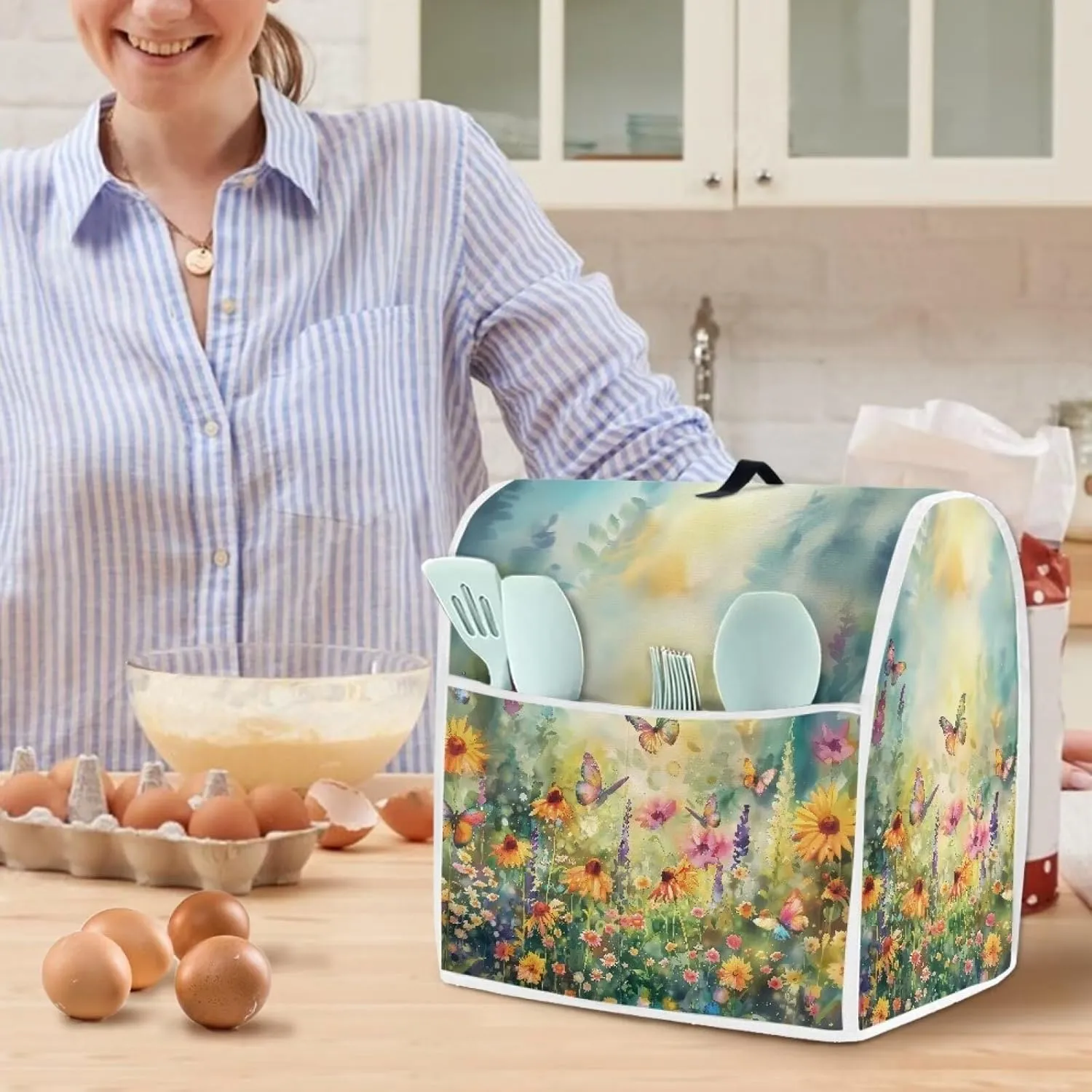 Garden Design Kitchen Aid Mixer Cover Blender Cover Small Appliance Cover Kitchen Mixer Blender Covers Food Processor Dust Cover With Top Handle for Home Decor Organizer Bag