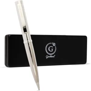 Garland Luxury Executive Twist Pen – Made in USA - Heirloom Quality All Brass Pen, Premium Gift Box, Executive Desk, Gifts, Clients, Graduates, Professionals, Refillable (Chrome)