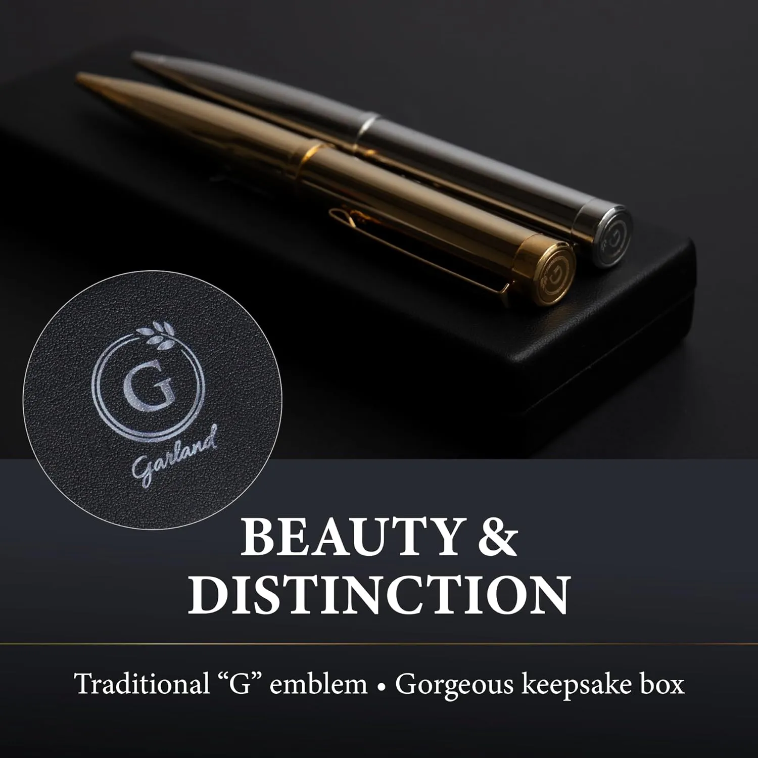 Garland Luxury Executive Twist Pen – Made in USA - Heirloom Quality All Brass Pen, Premium Gift Box, Executive Desk, Gifts, Clients, Graduates, Professionals, Refillable (Chrome)