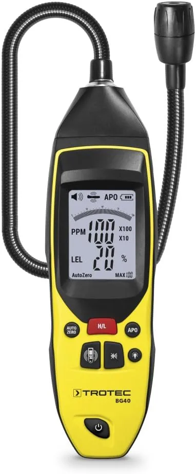 Gas Detector BG40 Highly Sensitive and Responsive Detection of Even The Smallest Gas leaks, Records Even The Smallest Gas leaks with just Two Seconds