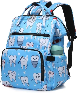 Gatycallaty Teacher Backpack for Women Teacher Laptop Bag Travel Work Gifts Teacher Bookbag Office Educators Large Capacity (BLUETEETH, 15.6 inches)