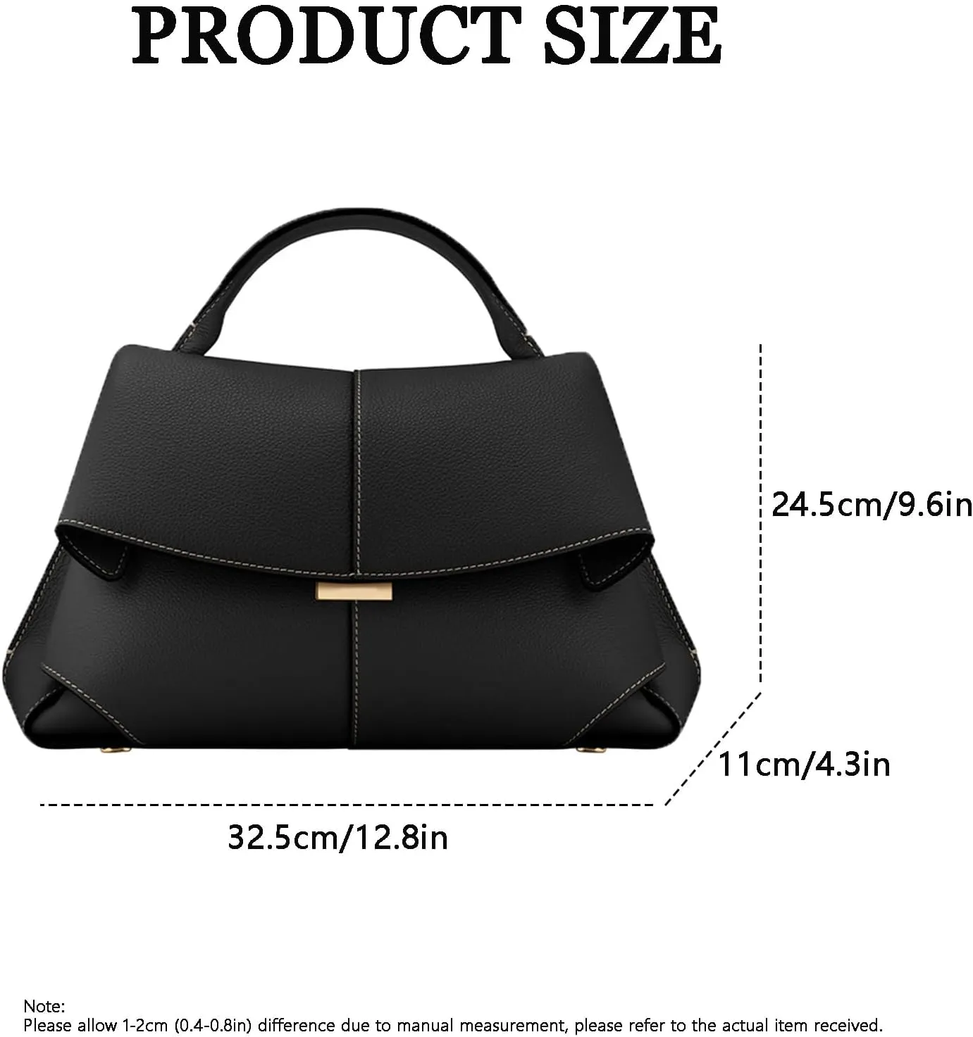 Genuine Leather Handbag for Women, Top Handle Bag, Designer Shoulder Bag Crossbody, Fashion Hobo with Adjustable Strap.