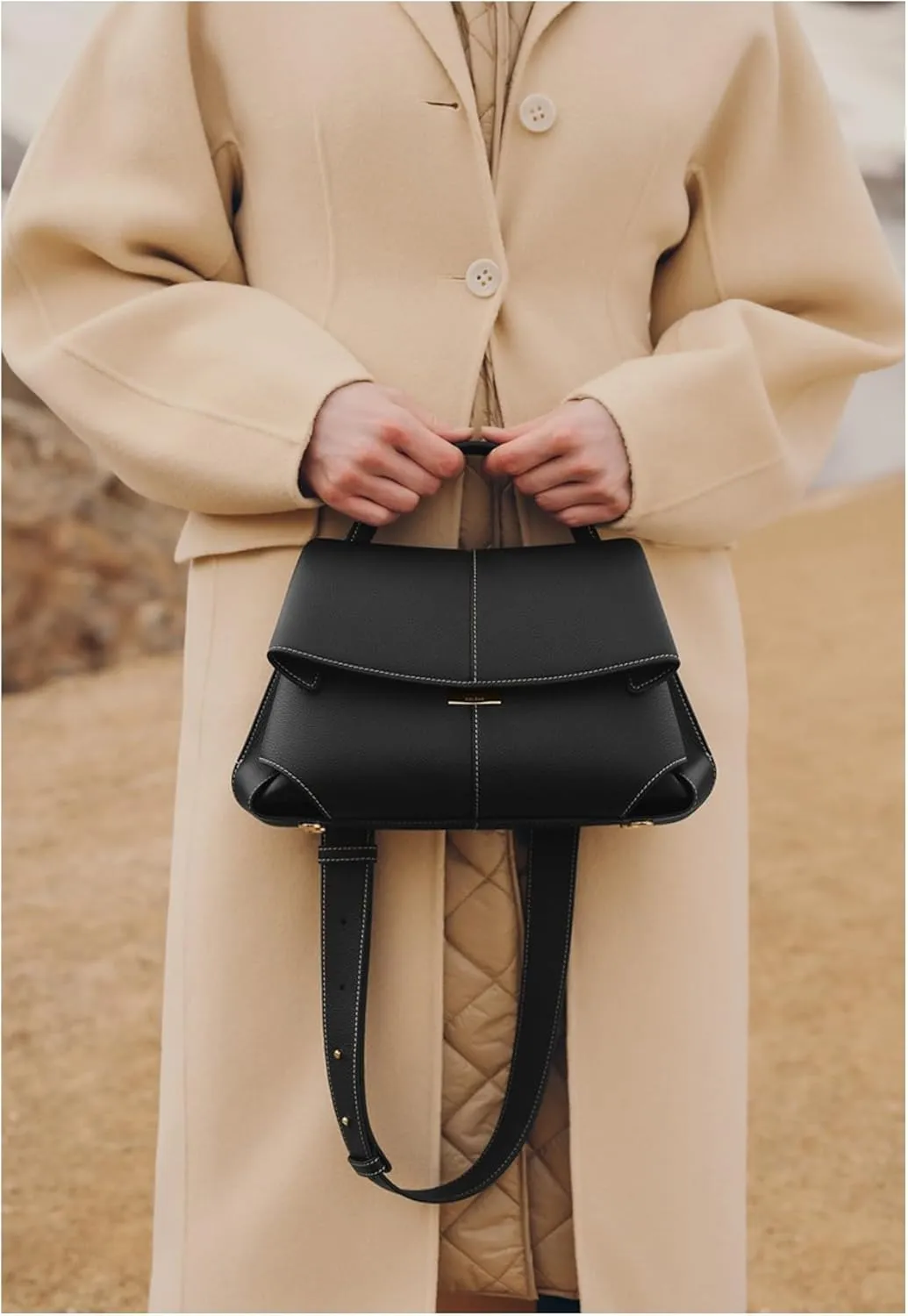 Genuine Leather Handbag for Women, Top Handle Bag, Designer Shoulder Bag Crossbody, Fashion Hobo with Adjustable Strap.