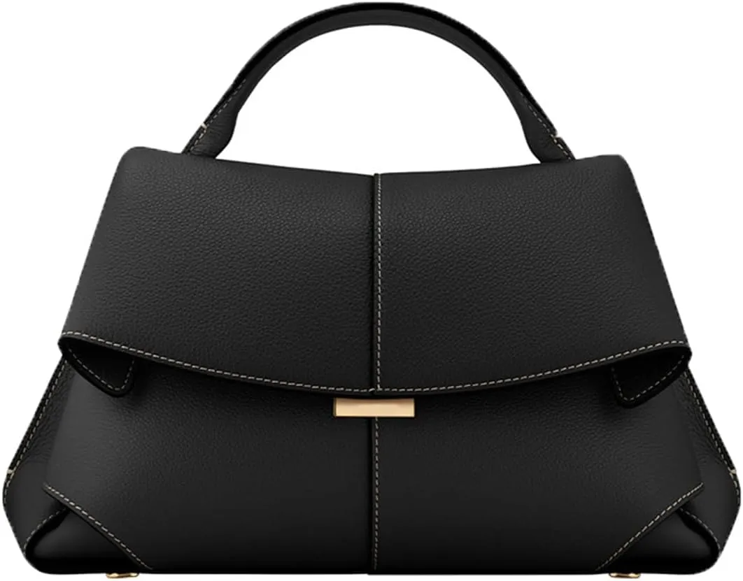 Genuine Leather Handbag for Women, Top Handle Bag, Designer Shoulder Bag Crossbody, Fashion Hobo with Adjustable Strap.