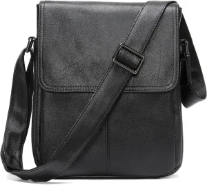 Genuine Leather Messenger Bags Mens Shoulder Crossbody purse Work Business Vintage lager Capacity