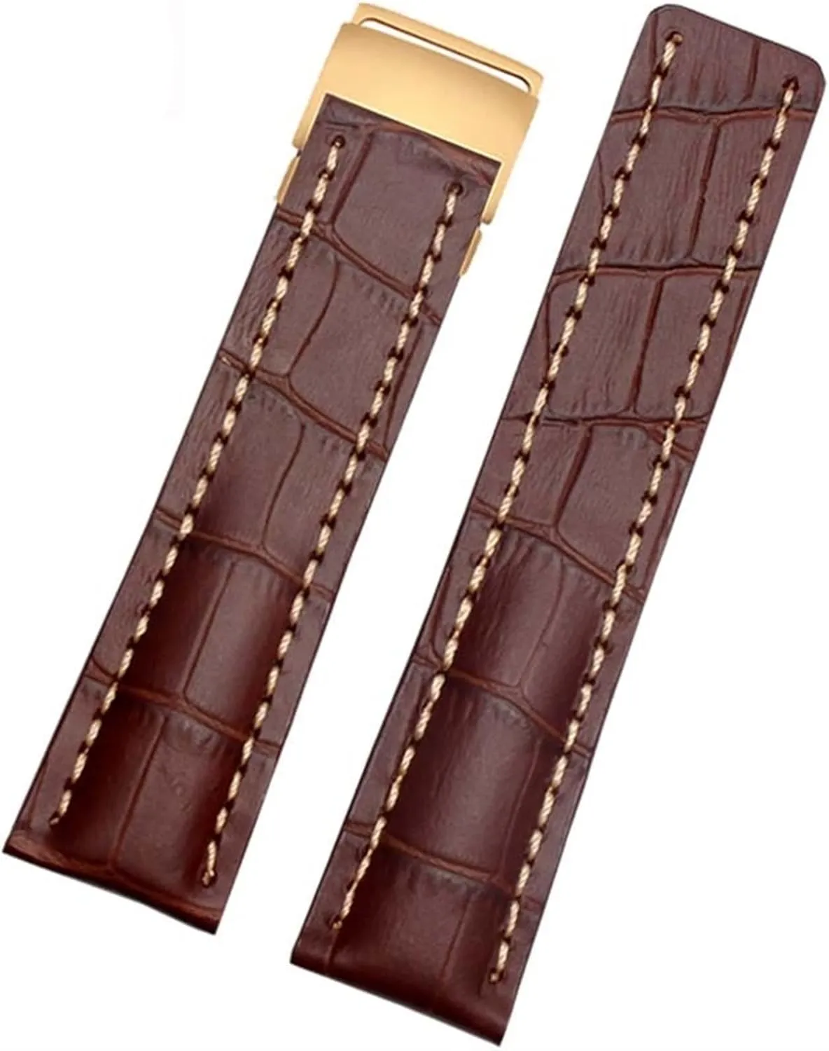 Genuine Leather Strap 22mm 24mm Watch Band For Breitling mens watch cow leather bracelet with Deployment buckle