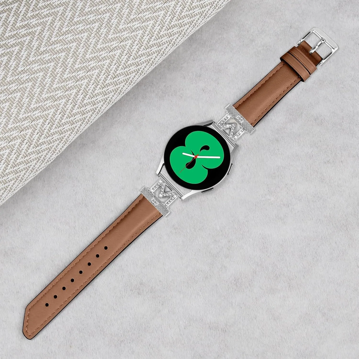 Genuine Leather Watch Bands Compatible With Galaxy Watch 3 41mm Bands,Adjustable Wrist Strap with Metal Buckle for Galaxy Watch 42mm/Active/Active2/Gear S2 SmartWatch