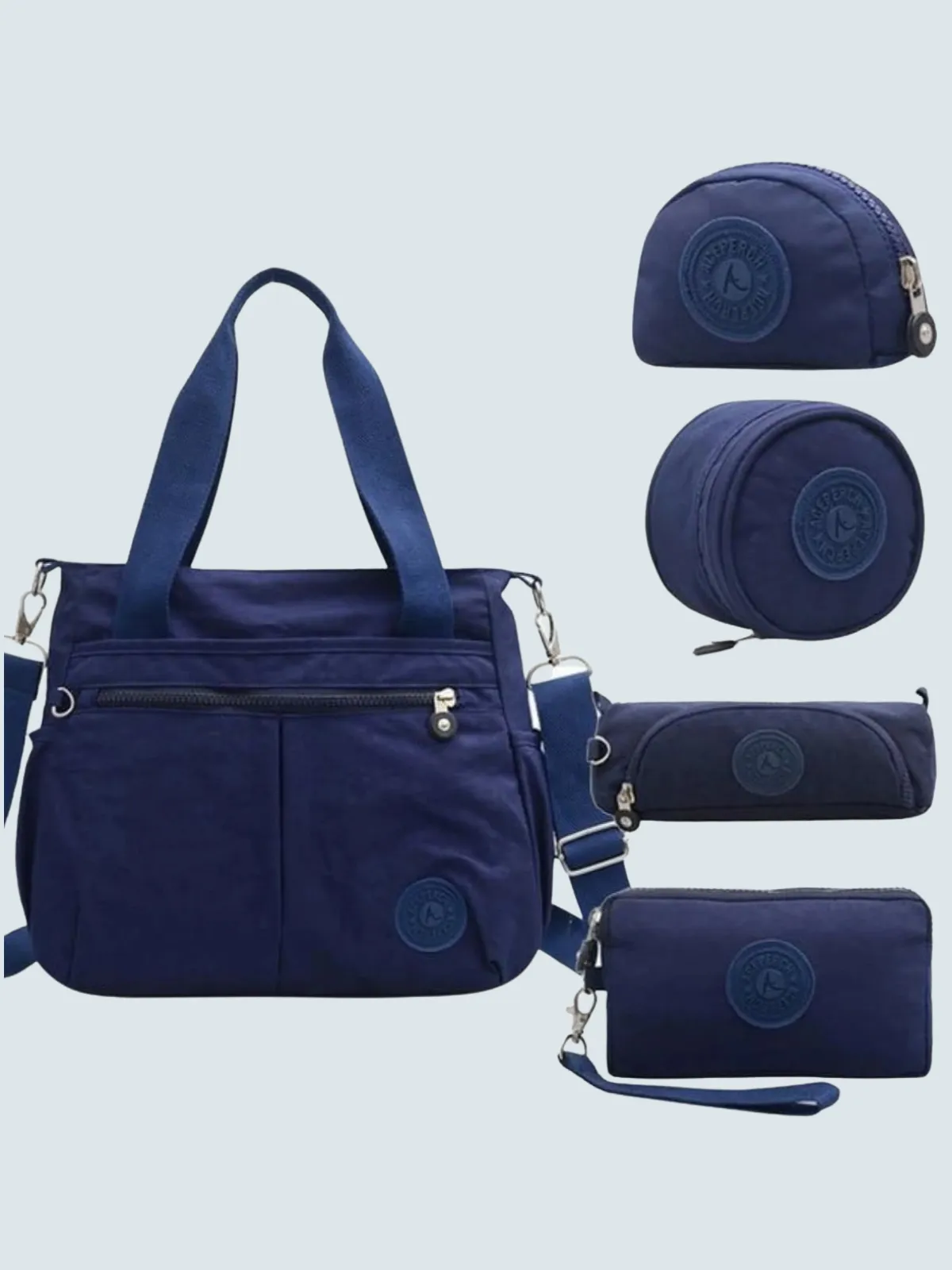 Girls Nylon Waterproof Kipling Inspired 5 Piece Shoulder Bag Set