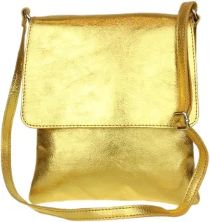 Girly HandBags Womens Italian Soft Leather Cross Body Messenger Bag Vera Plelle Shoulder Bag Flap Zipper