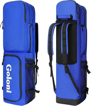 Goloni 4 Sticks Field Hockey Bag with Shoulder Straps,Field Hockey Stick Backpack with Shoe Compartment