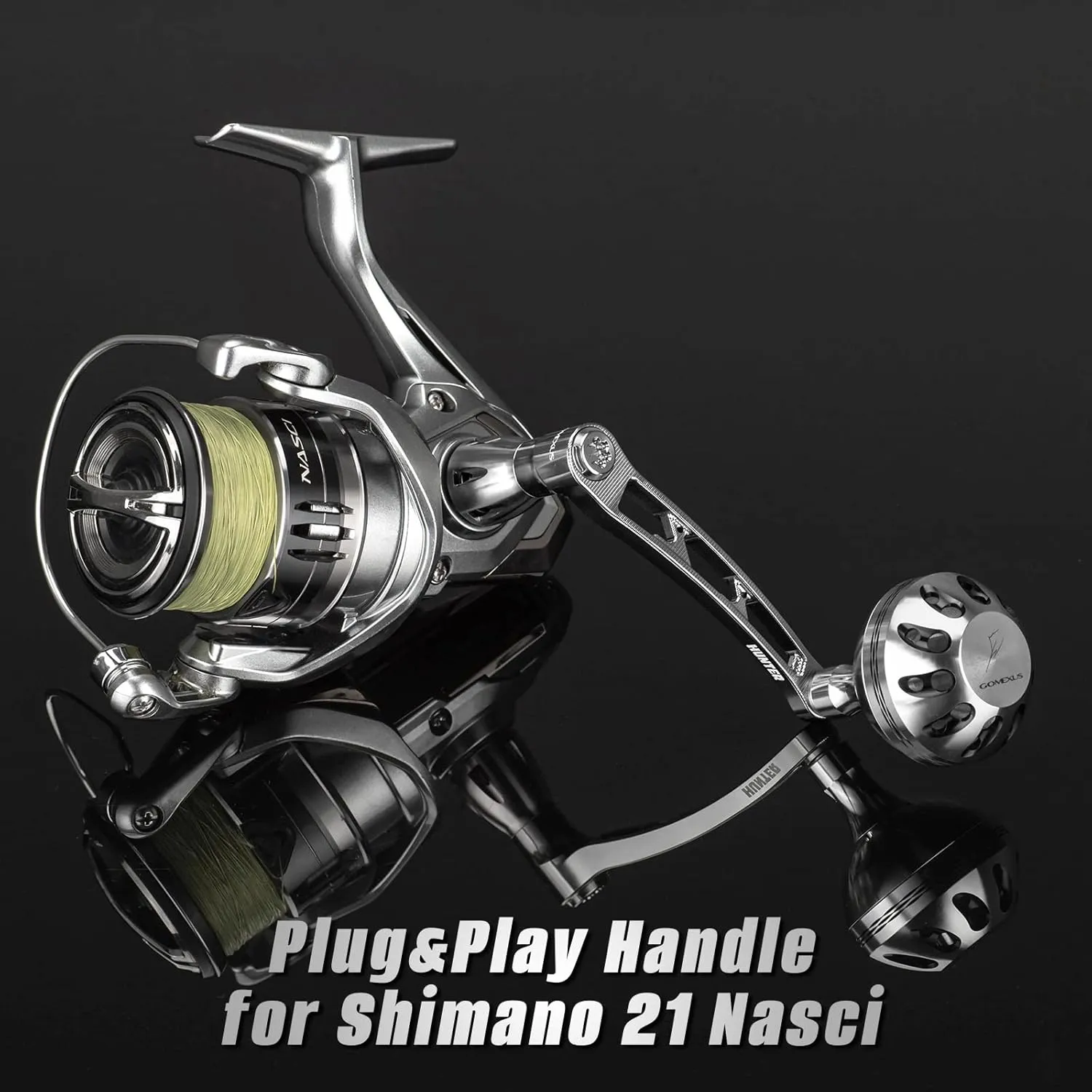 GOMEXUS Power Handle for Shimano Stradic FL FM Stella Vanford Vanquish Nasci Twinpower 1000-5000 Spinning Reel Handle