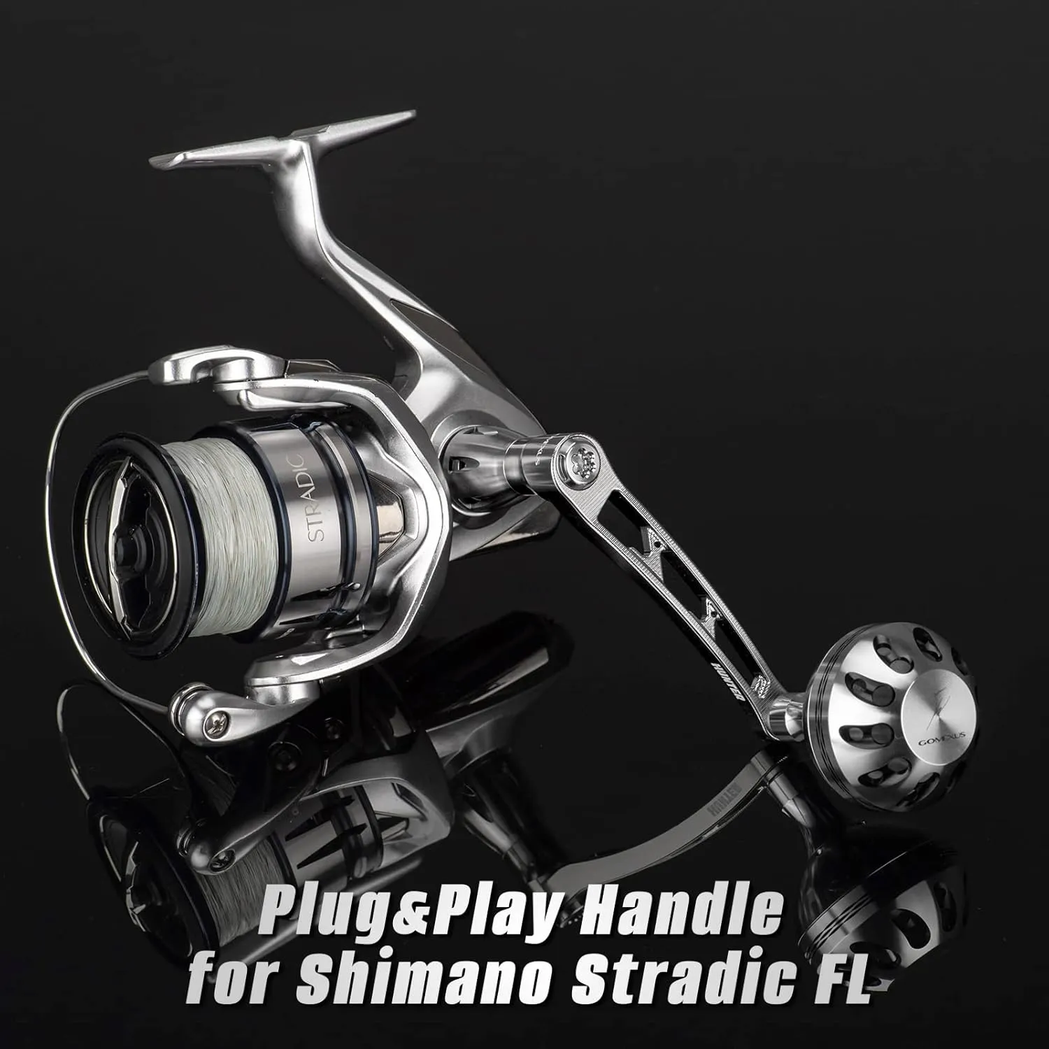 GOMEXUS Power Handle for Shimano Stradic FL FM Stella Vanford Vanquish Nasci Twinpower 1000-5000 Spinning Reel Handle