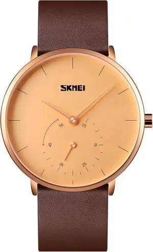 Gosasa Mens Quartz Watches Minimalist Ultra Thin Waterproof Fashion Business Wrist Watch for Men Casual Luxury Analog Watch with Leather Band