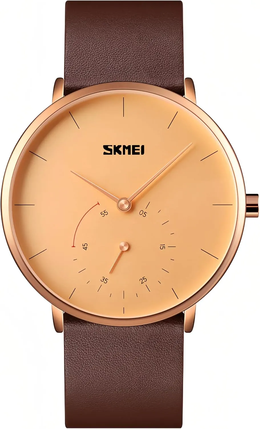Gosasa Mens Quartz Watches Minimalist Ultra Thin Waterproof Fashion Business Wrist Watch for Men Casual Luxury Analog Watch with Leather Band