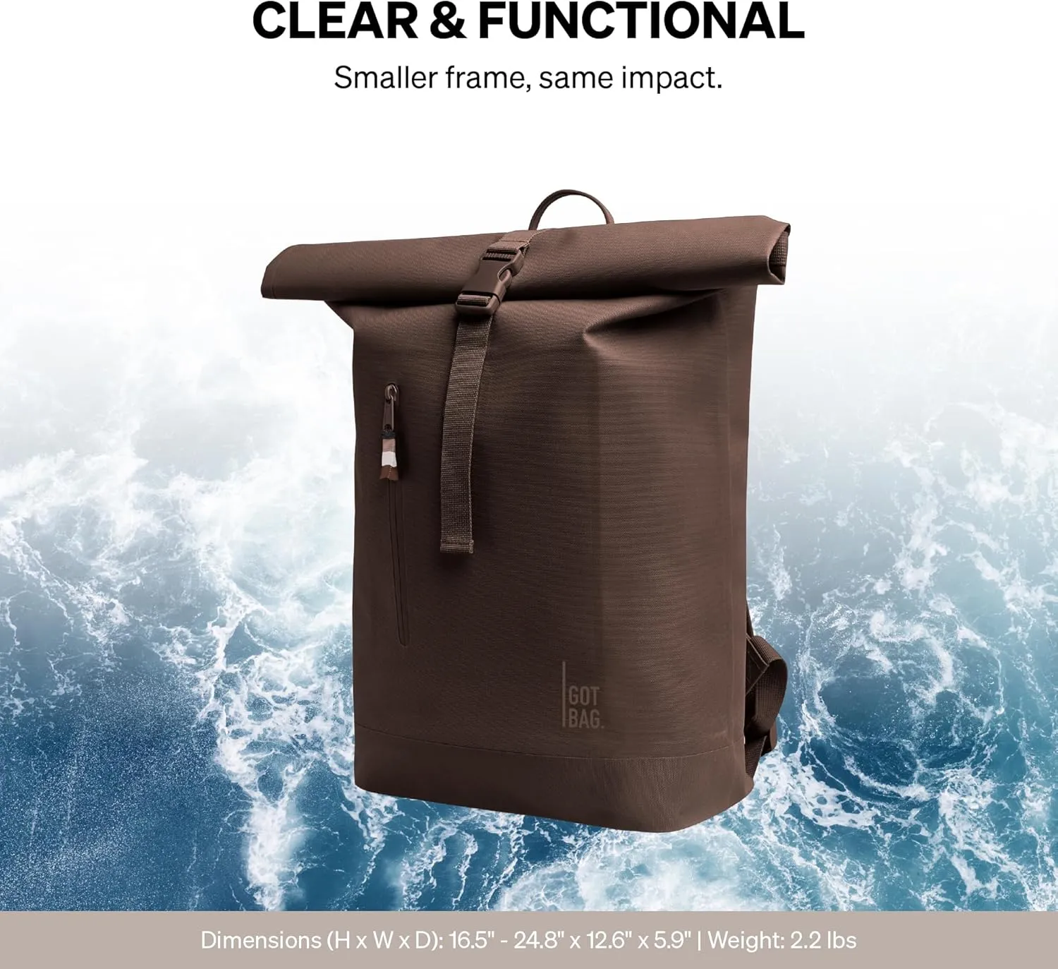 GOT BAG - ROLLTOP LITE Backpack, Hiking & Travel