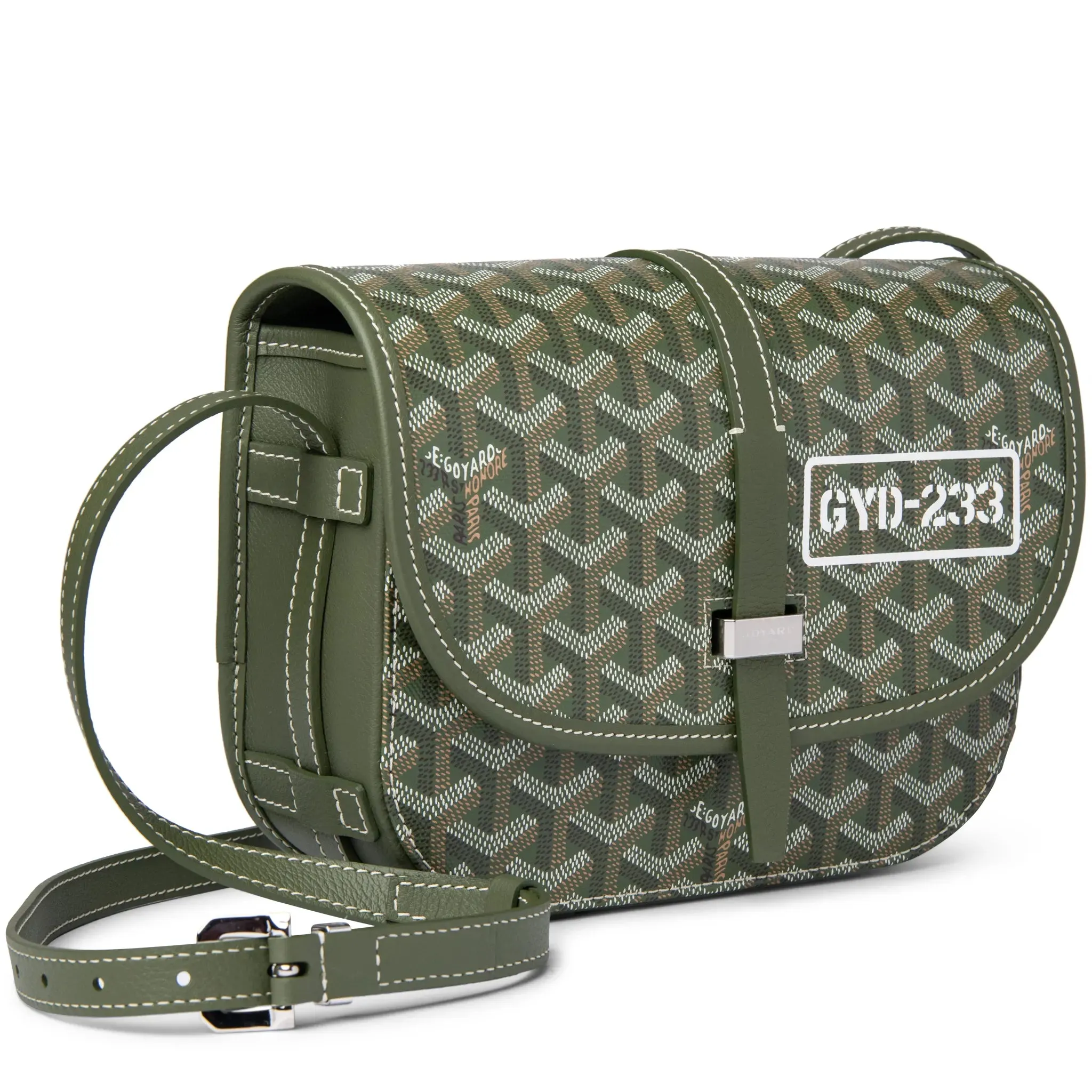 Goyardine Belvedere II Khaki PM Messenger Bag