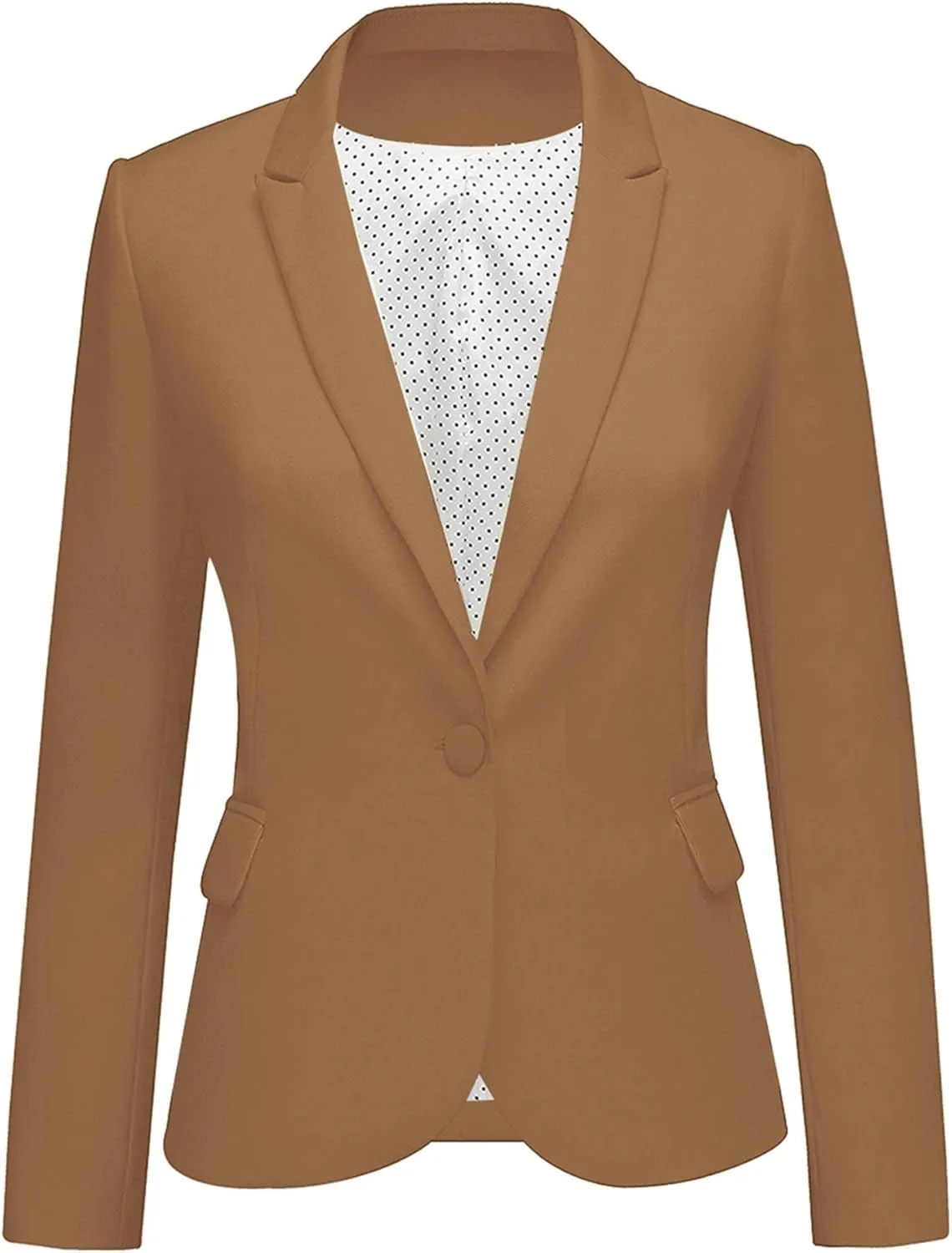 GRAPENT Women's Business Casual Pockets Work Office Blazer Back Slit Jacket Suit