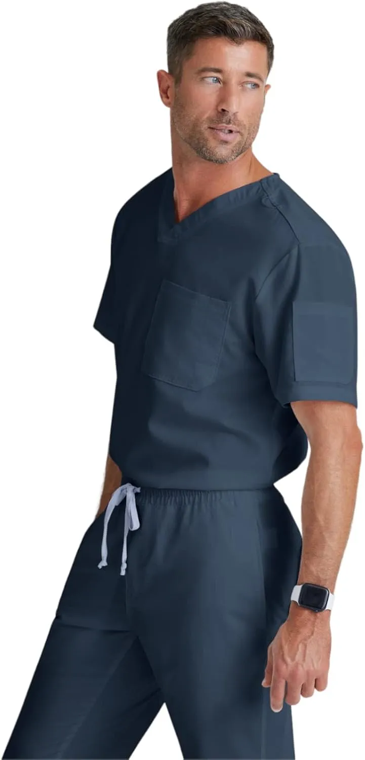 Grey's Anatomy Men's GRT091 Evan Top 2 Pocket V-Neck Scrub Top