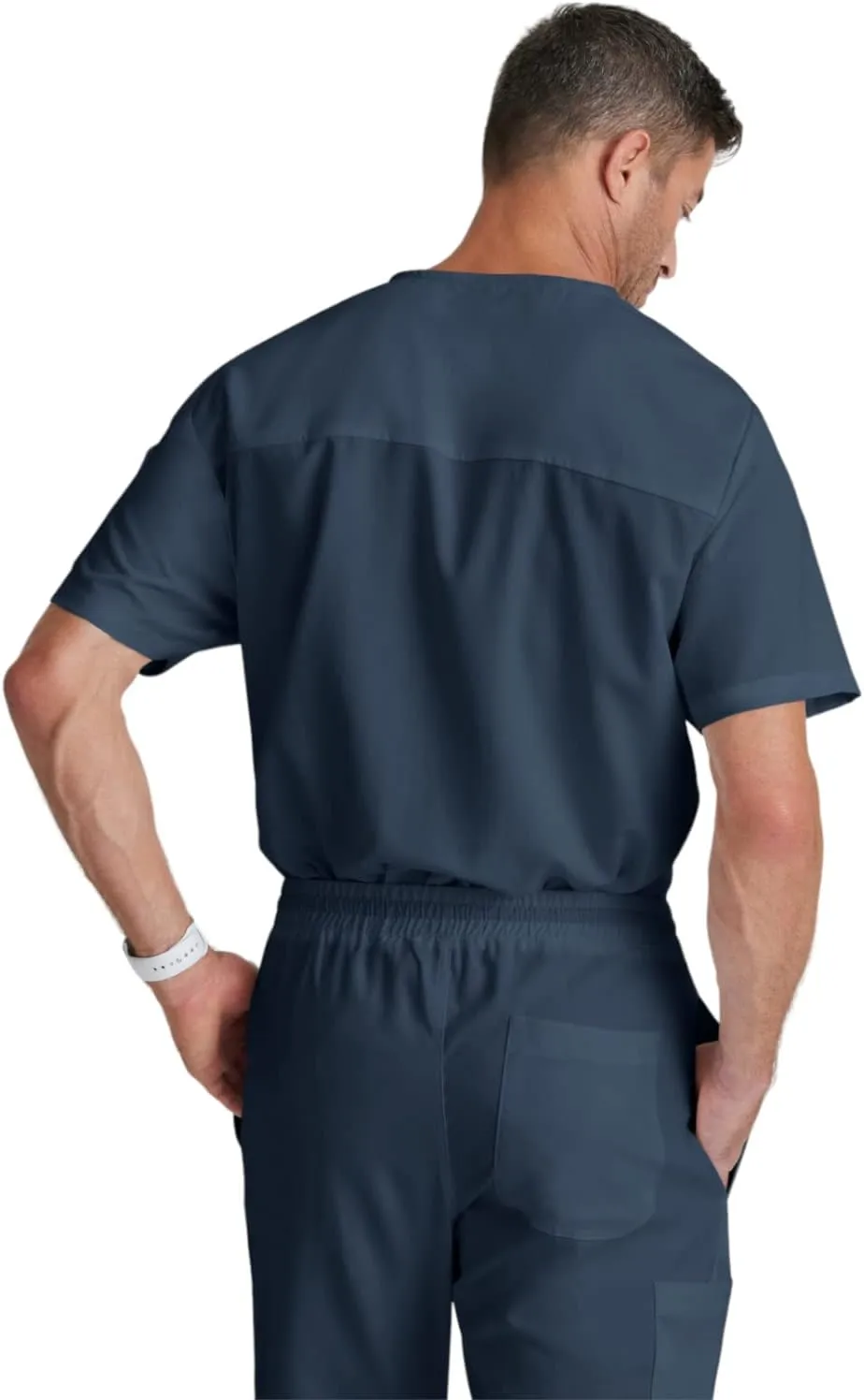 Grey's Anatomy Men's GRT091 Evan Top 2 Pocket V-Neck Scrub Top