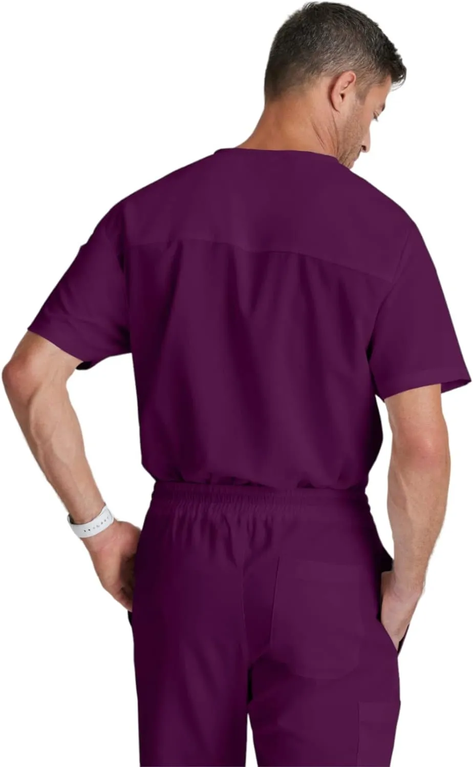 Grey's Anatomy Men's GRT091 Evan Top 2 Pocket V-Neck Scrub Top