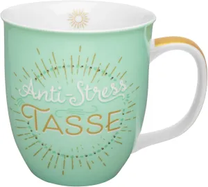 GRUSS & CO 46999 Tasse Anti-Stress, Porzellan, 40 cl, Geschenk-Anhänger