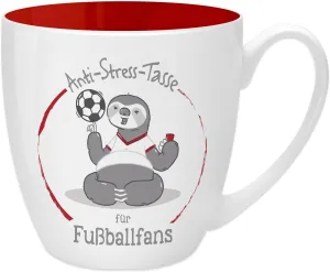 Gruss & Co Anti Stress 45 cl, 9.5 cm Red New Bone China Mug for Football Fans