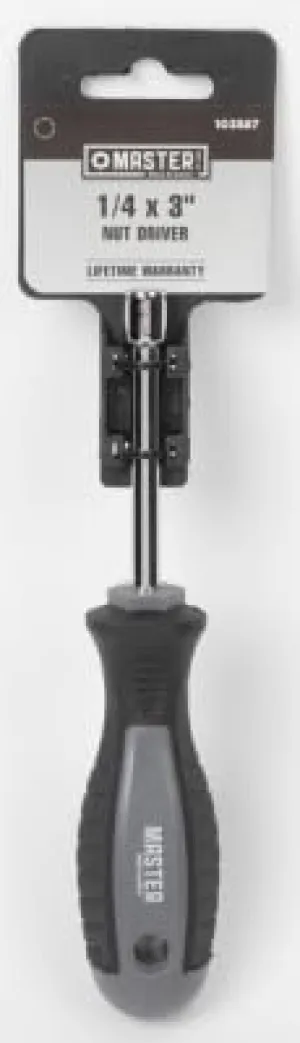 GSTV2021030102 Round Solid Nut Driver, 1/4 x 3-1/4 In. - Quantity 12