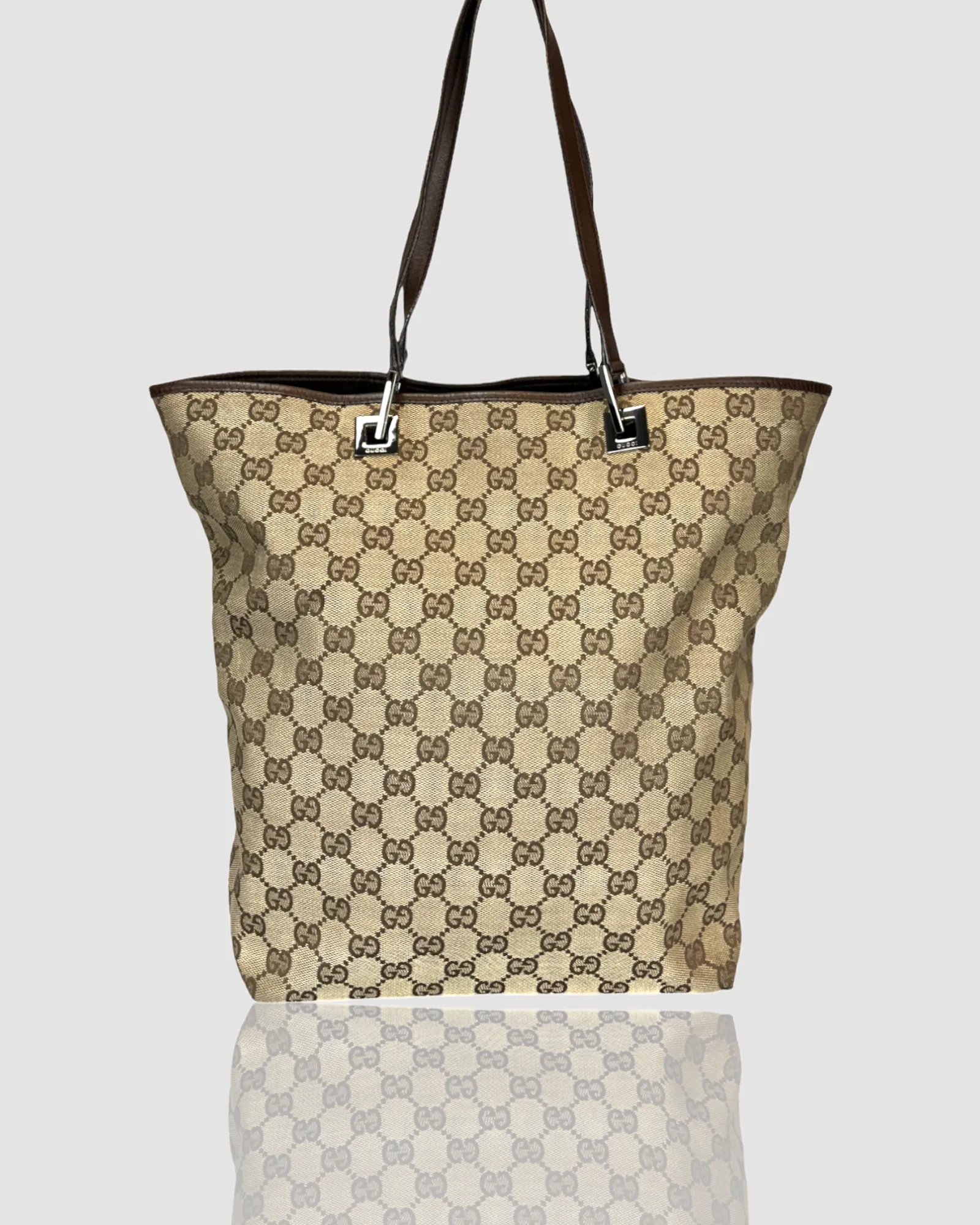 Gucci Jacquard x Leather Tote