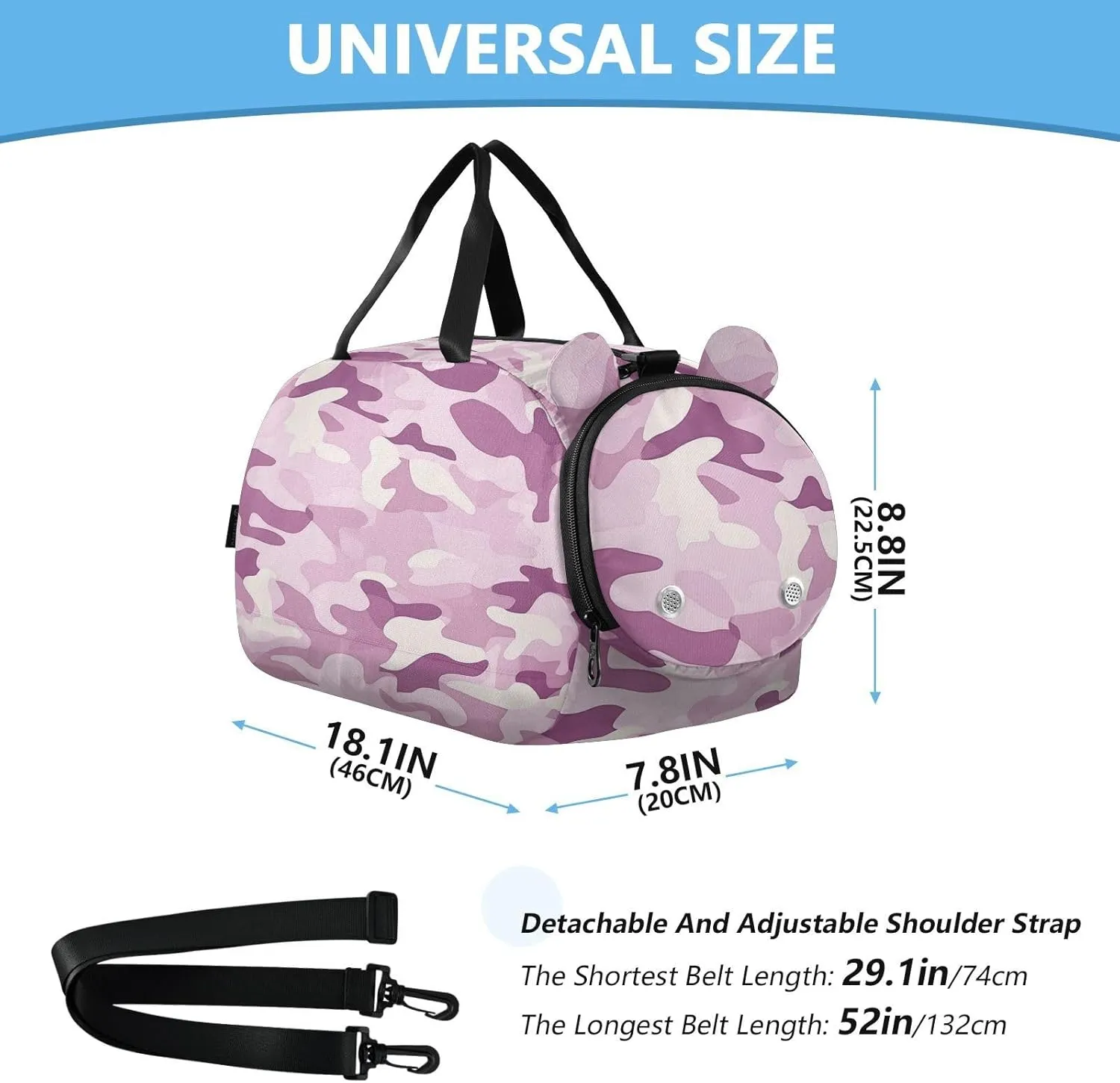 GuoChe Anti Theft Crossbody Bag with Shoes Compartment Trendy Over Shoulder Purse for Go shopping