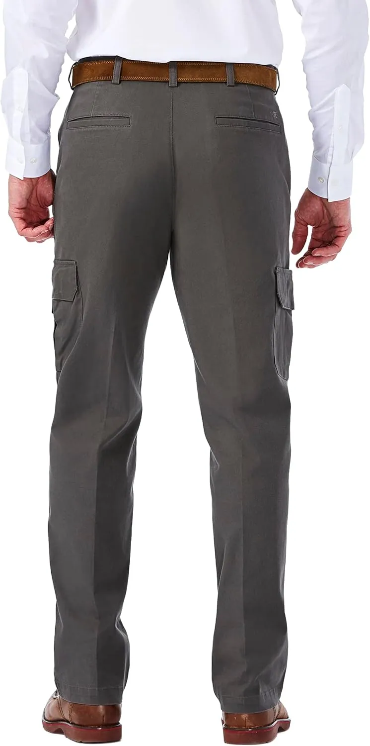 Haggar Men's Stretch Classic Fit Cargo Pant (Regular and Big and Tall Sizes)