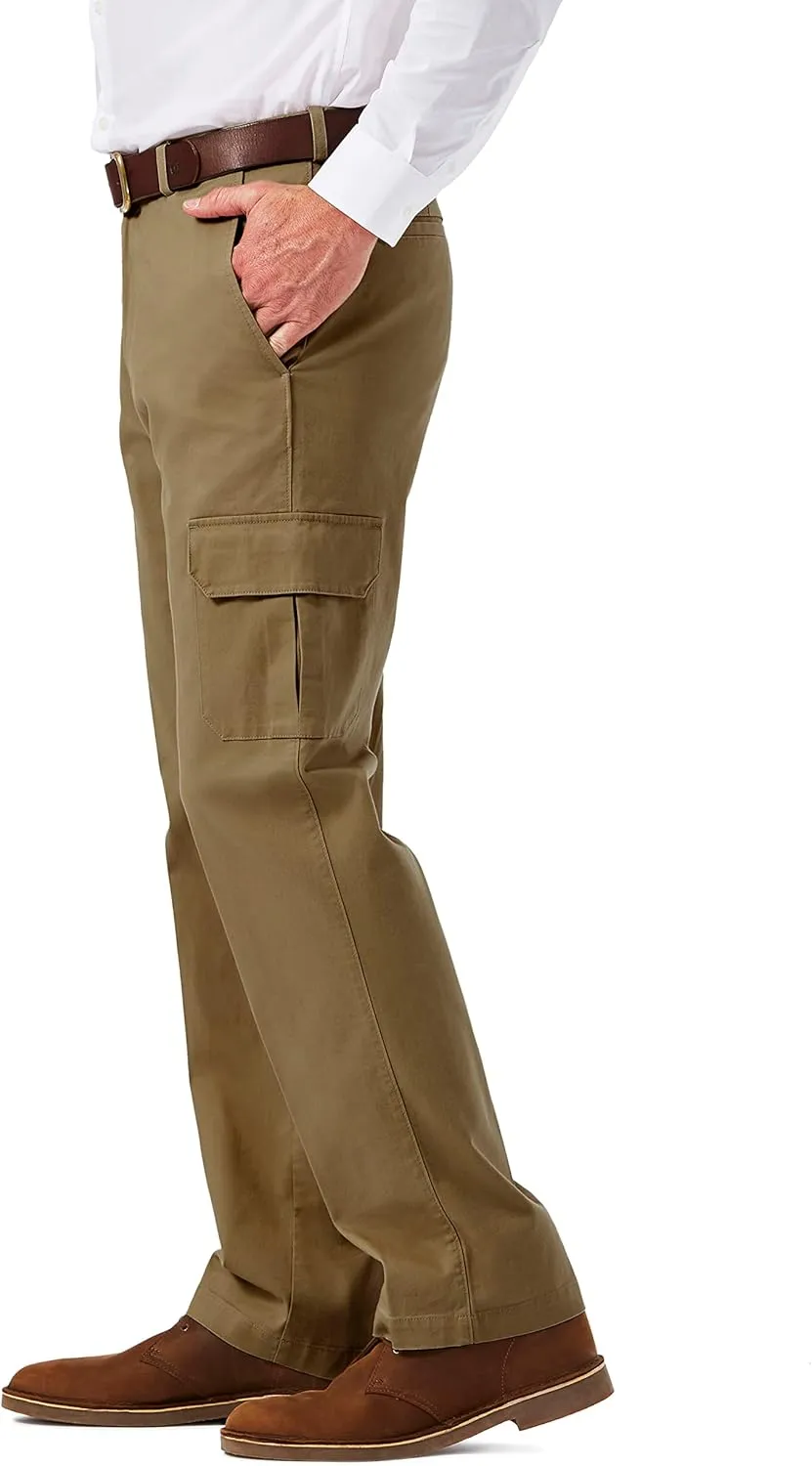 Haggar Men's Stretch Classic Fit Cargo Pant (Regular and Big and Tall Sizes)