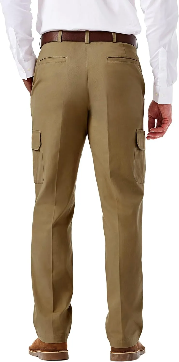Haggar Men's Stretch Classic Fit Cargo Pant (Regular and Big and Tall Sizes)